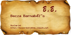 Becza Barnabás névjegykártya