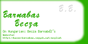 barnabas becza business card